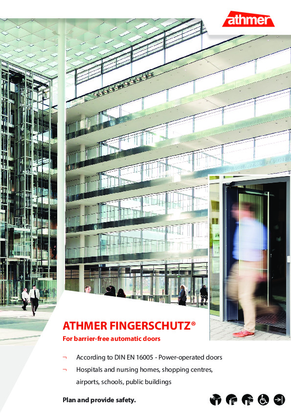 ATHMER finger protection for automatic doors
