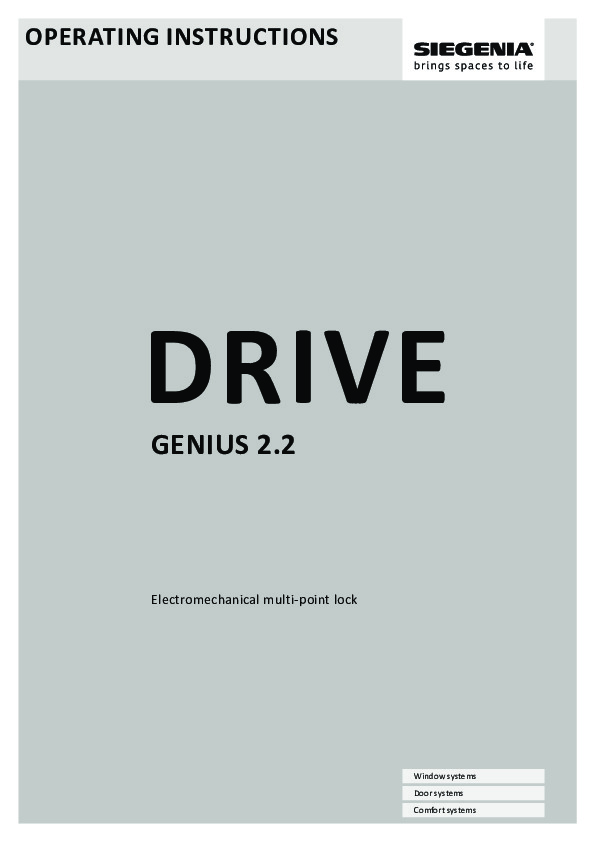 GENIUS 2.2 operating instructions