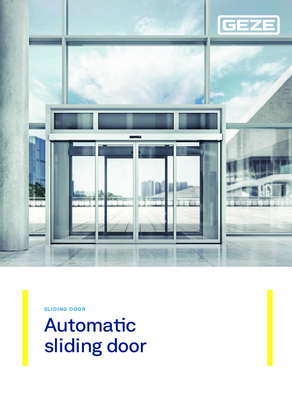 GEZE Automatic sliding door - catalogue (EN)