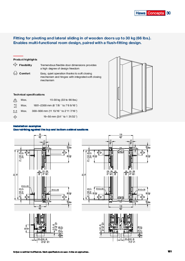 HAWA Concepta 30 - system catalogue