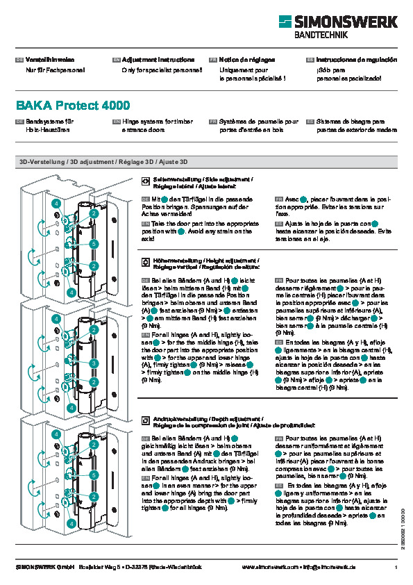 BAKA Protect 4000 3D adjustment