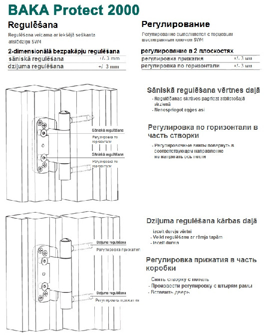 BAKA 2000 2D regulēšana