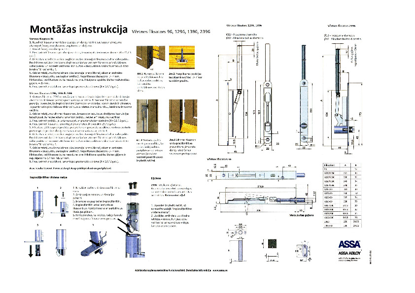 Baskvili 1396/2396 - montāžas  instrukcija