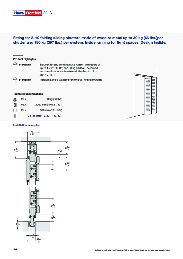 HAWA FRONTFOLD 30  IS - katalogs (ENG)