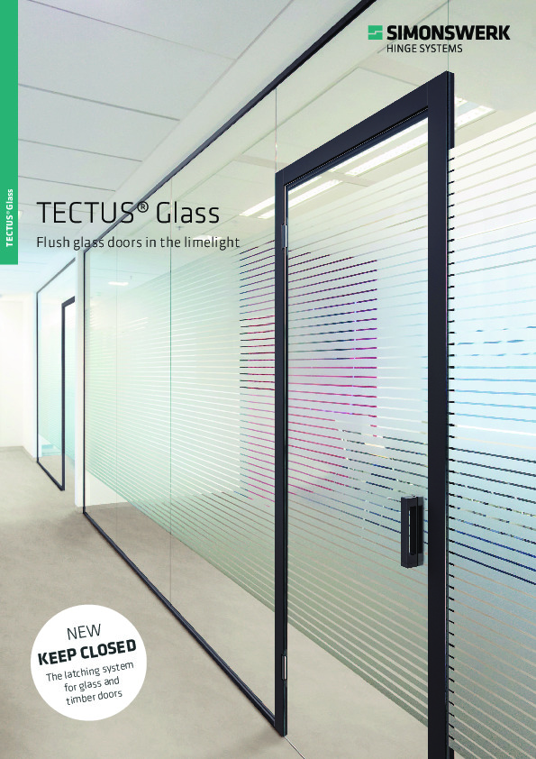 SIMONSWERK TECTUS Glas - concealed hinges for glass doors 2020
