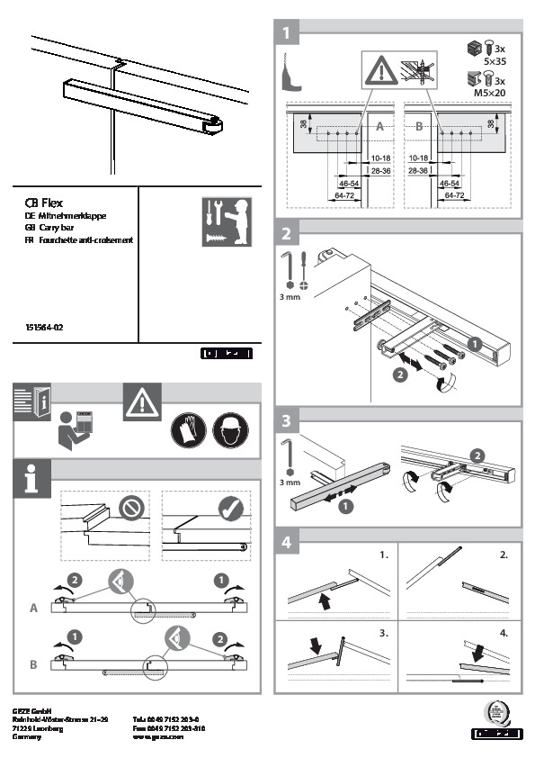 GEZE CB Flex installation