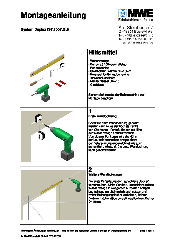 DUPLEX - montāžas instrukcija (DE)
