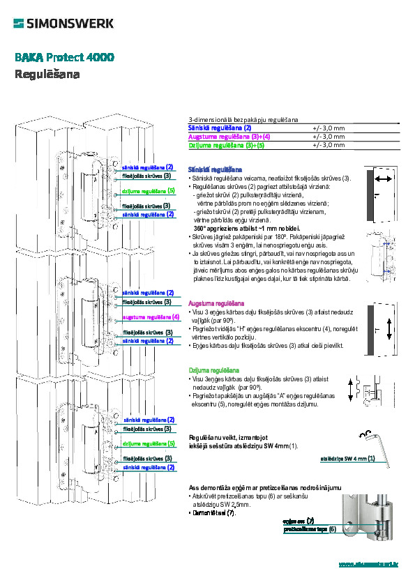 BAKA Protect series 4000 3D adjustment (LV)