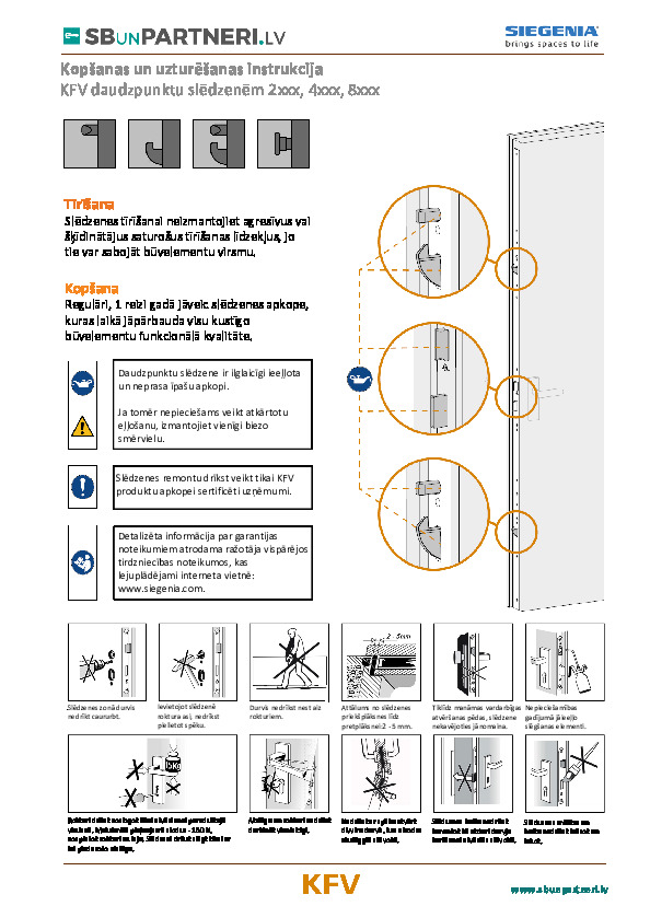 Multi-point lock user manual (LV)