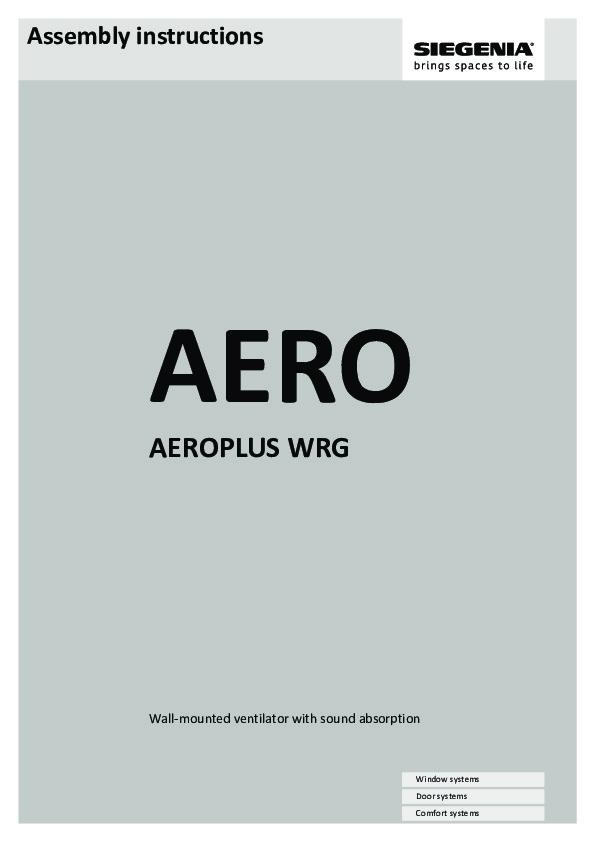 AEROPLUS WRG - montāžas instrukcija (ENG)