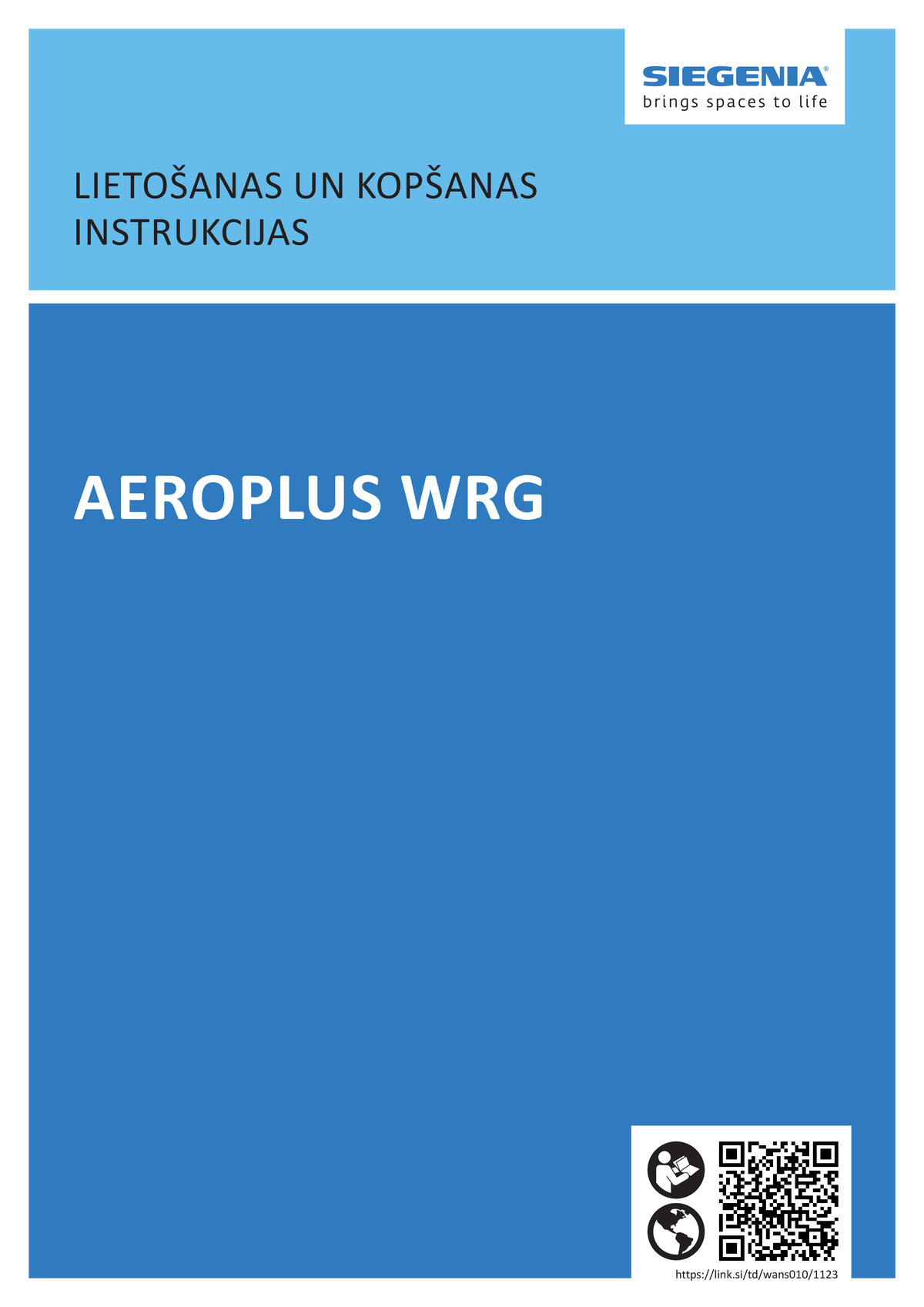 AEROPLUS WRG - lietošanas instrukcija (LV)