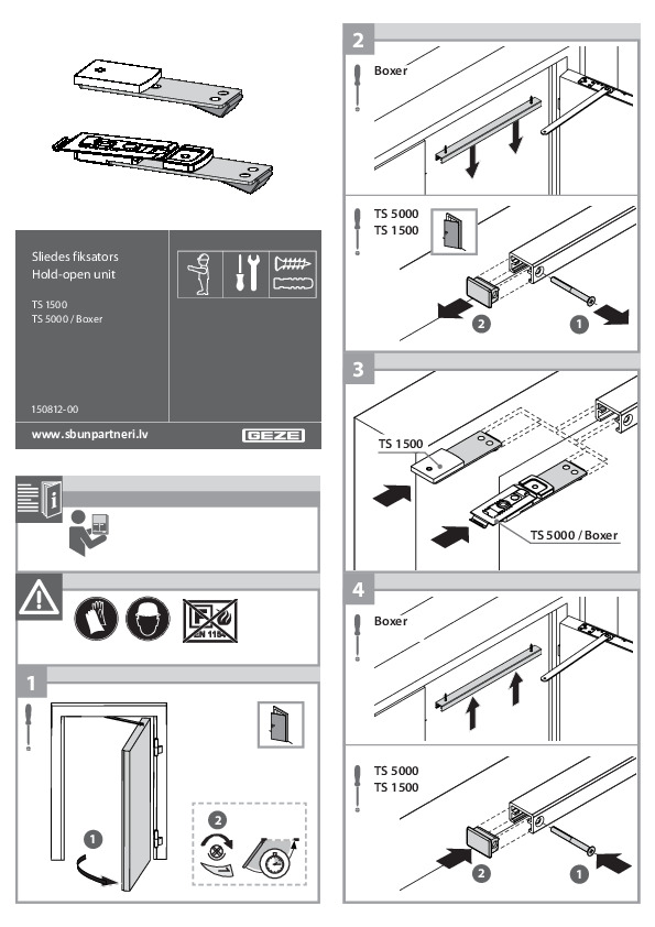 Door closer 3000/5000/BOXER hold-open unit