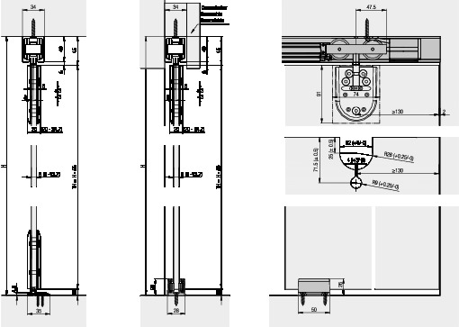 HAWA Junior 80 GP - assembly examples 1