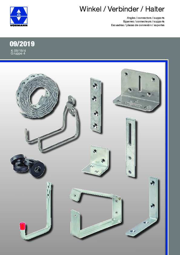 VORMANN angles, connectors, supports 2019