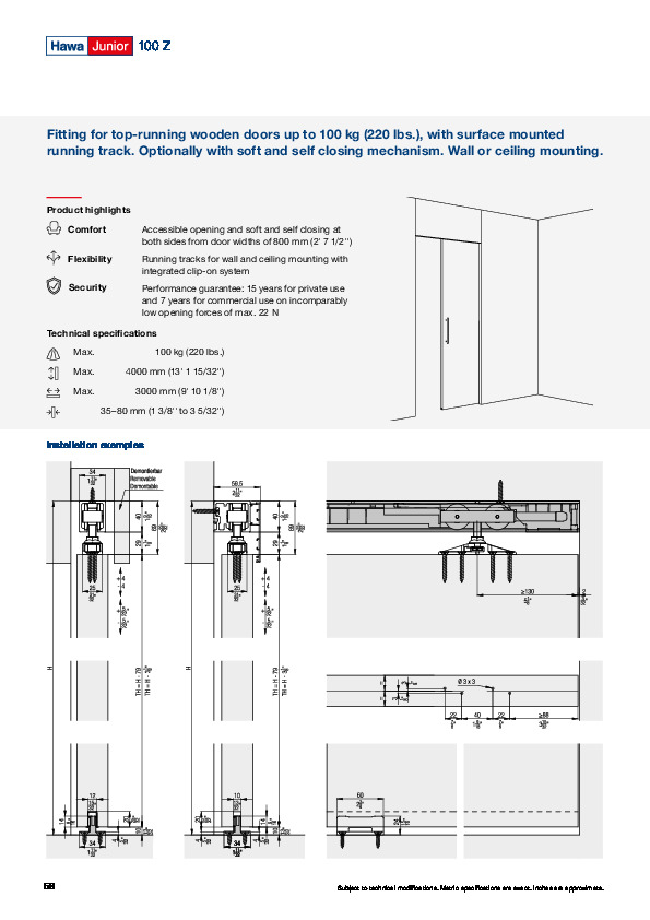 HAWA Junior 100 Z - system catalogue