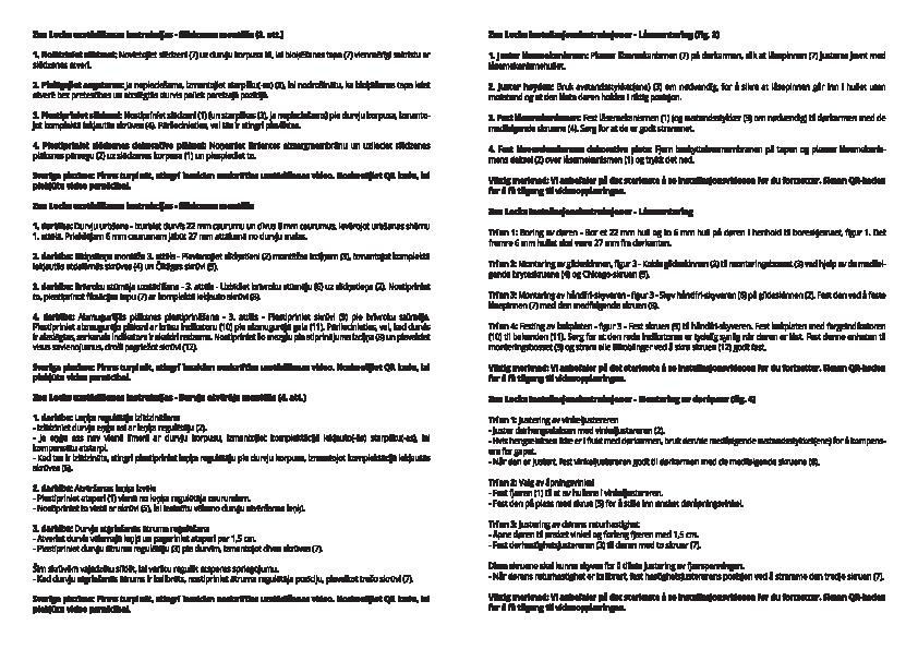 ZEN Latch - montāžas instrukcijas tulkojums latviešu valodā