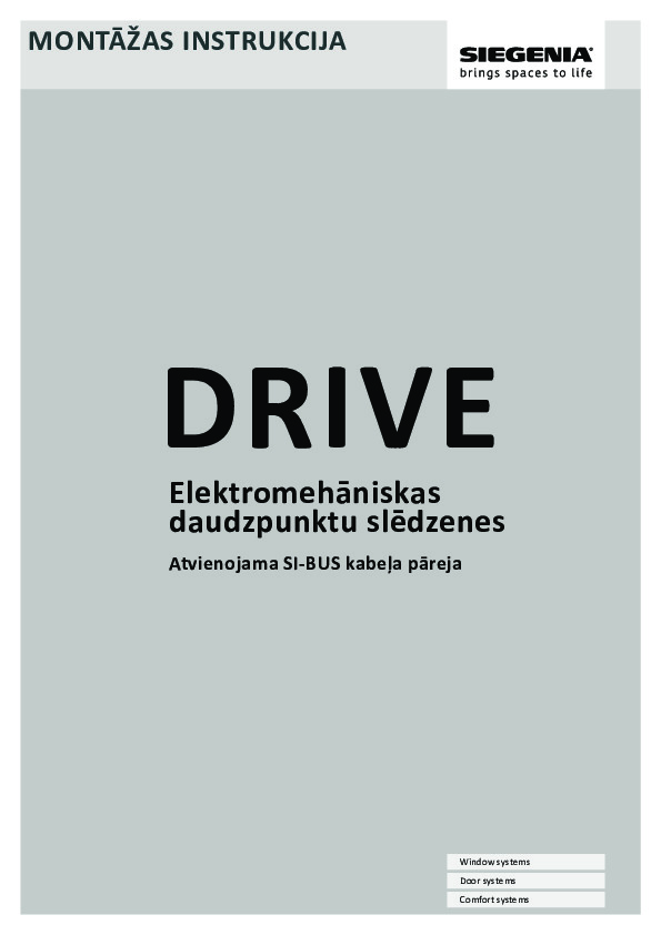SI-BUS kabeļu pāreja - instrukcija (LV)