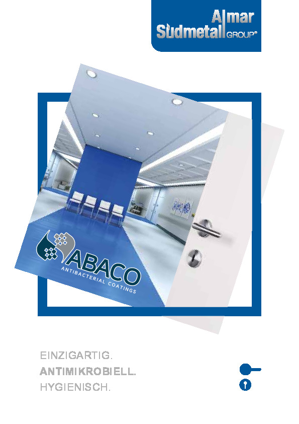 SÜDMETALL Abaco - durvju un logu furnitūra ar antibakteriālu virsmas apstrādi