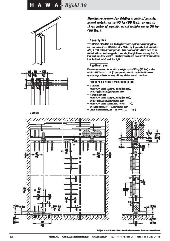 HAWA Bifold 30 - katalogs