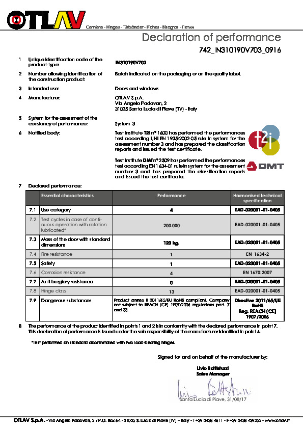 Ekspluatācijas īpašību deklarācija 742_IN310190V703_0916 (EN)