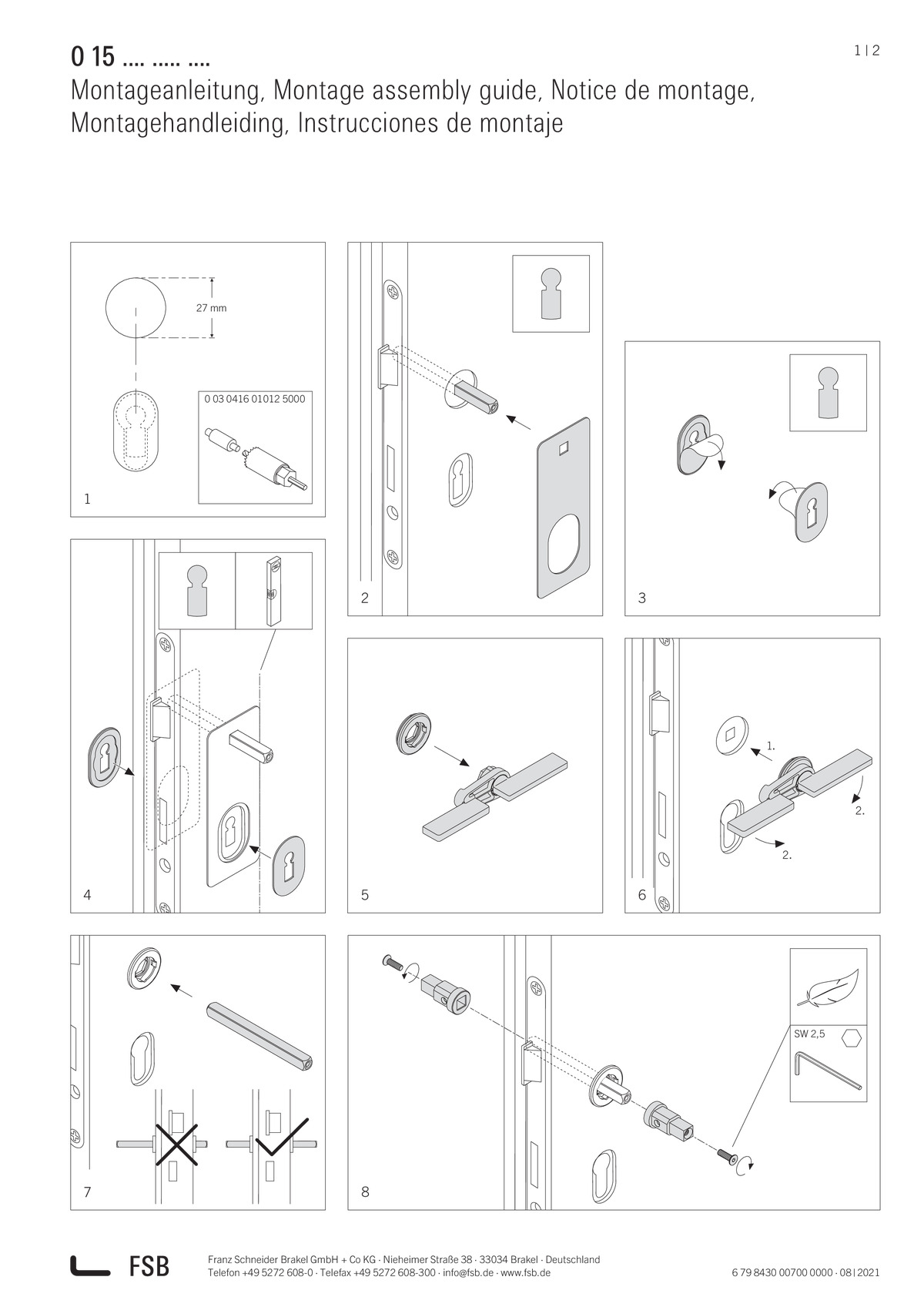 Montāžas instrukcija FSB 15