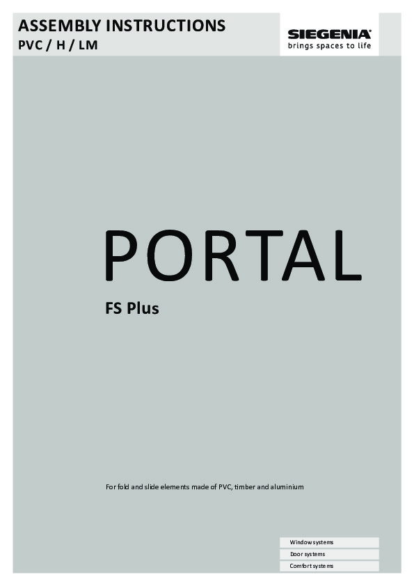 PORTAL FS PLUS - montāžas instrukcija (EN)