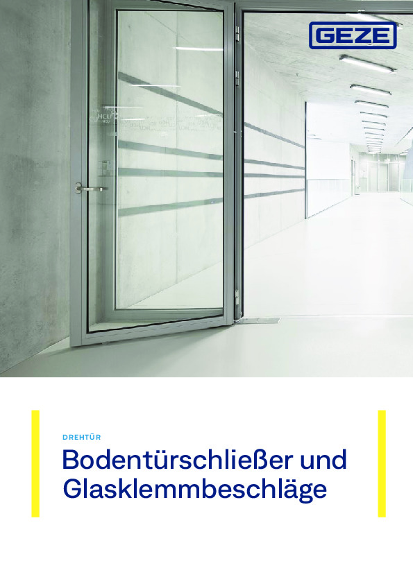 Catalogue - GEZE hardware for all-glass doors (DE)