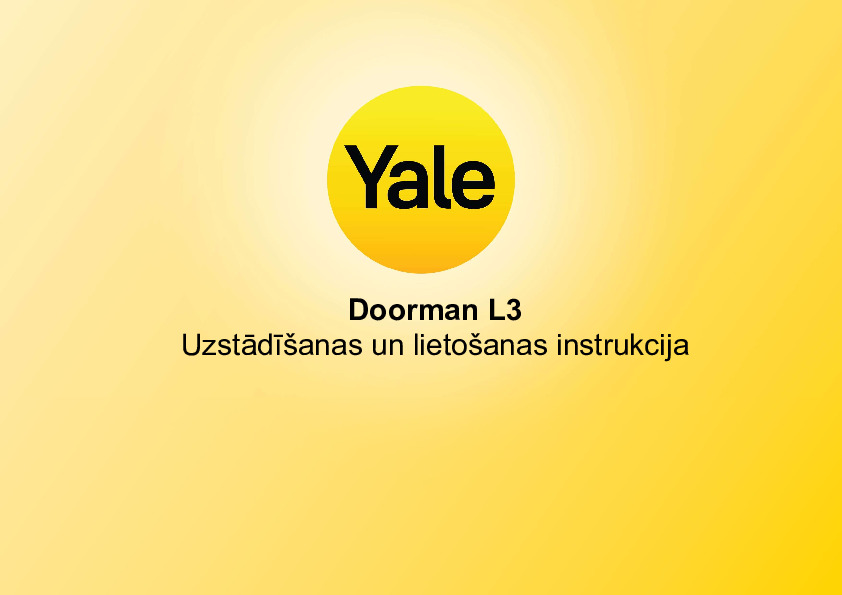 Yale Doorman L3 montāžas instrukcija (LV)