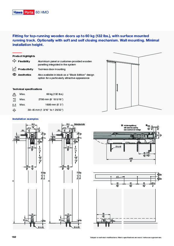 HAWA Porta 60 HMD - hardware system catalogue