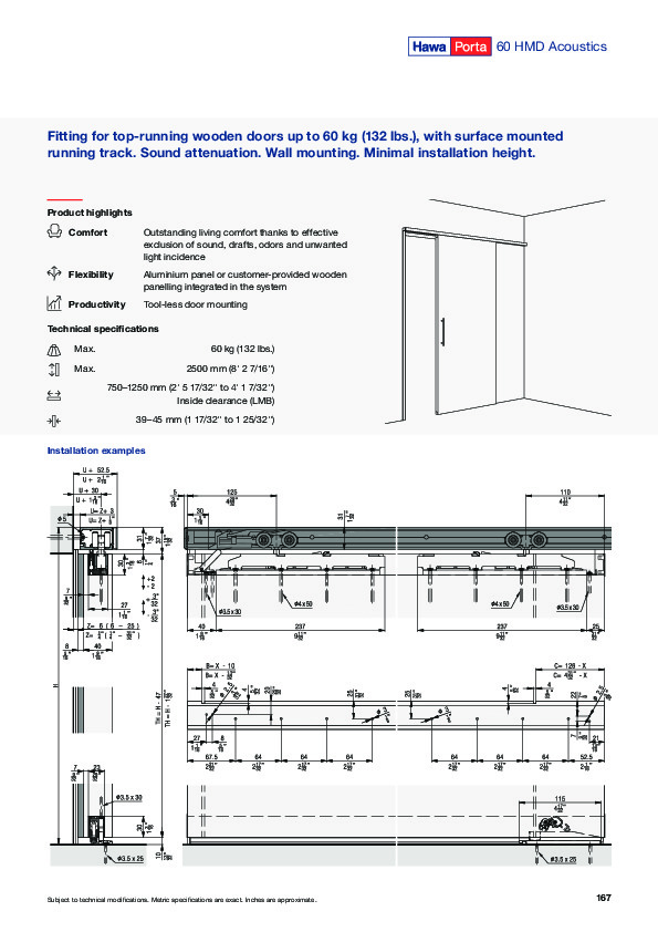 HAWA Porta 60 HMD Acoustics - sistēmas katalogs (EN)