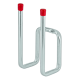 Boot holder, 120x90x200mm, galvanised / red end caps