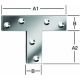 T-shaped flat angle, 70x16x1,5, galvanised