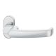FSB 06 1045 cranked handle for framed fireproof emergency door on oval rose, stainless steel