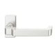 FSB 06 1134 cranked handle for framed fireproof emergency door on square rose, natural aluminium F1