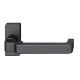FSB 06 1134 cranked handle for framed fireproof emergency door on square rose, matt black S8