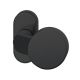 Door knob 07 0809 inactive, on oval rose, aluminium S8 black