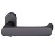 FSB 09 1290 handle for framed fireproof emergency door on oval rose, matt black S8
