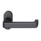 FSB 09 1134 handle for framed fireproof emergency door on oval rose, matt black S8