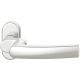 Handle for framed doors, without spindle on oval rose, 9 mm, for fire safety doors, aluiminium F1