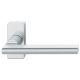 Framed door handle 09 1035, without spindle, on square rose, □ 8mm, st. steel