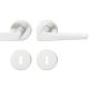 Handle set on round roses BB, aluminium F1