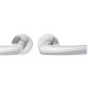 Handle set on round roses BAC, stainless steel matt