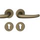 Handle set on round roses PZ, aluminium S5
