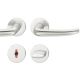 Handle set on round roses WC, aluminium F1