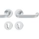 Handle set on round roses PZ, stainless steel matt