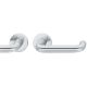 Handle set on round roses BAC, stainless steel matt