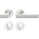 Handle set on round roses PZ, aluminium F1