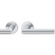 Handle set on round roses BAC, stainless steel matt