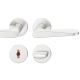 Handle set on round roses WC, aluminium F1