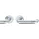 Handle set on round roses BAC, stainless steel matt